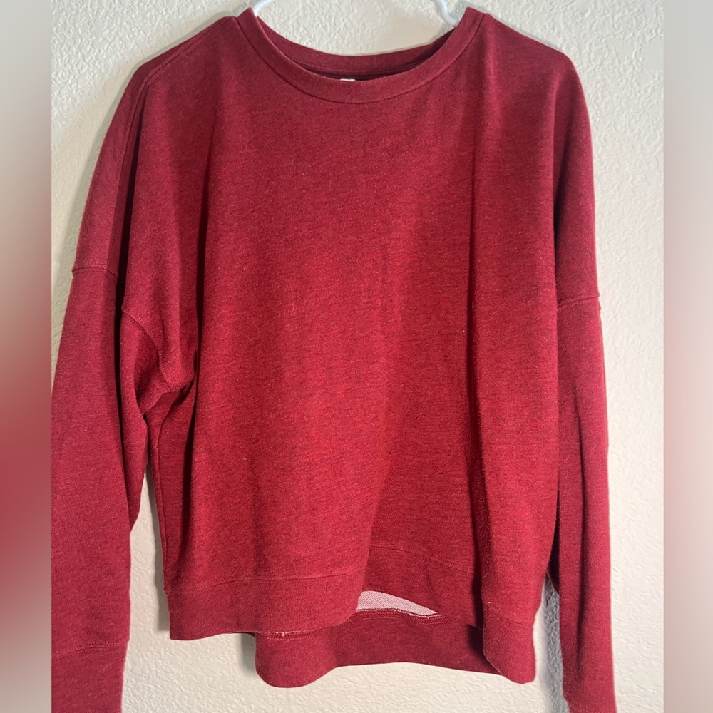 Fabletics Red Crew Neck Shirt